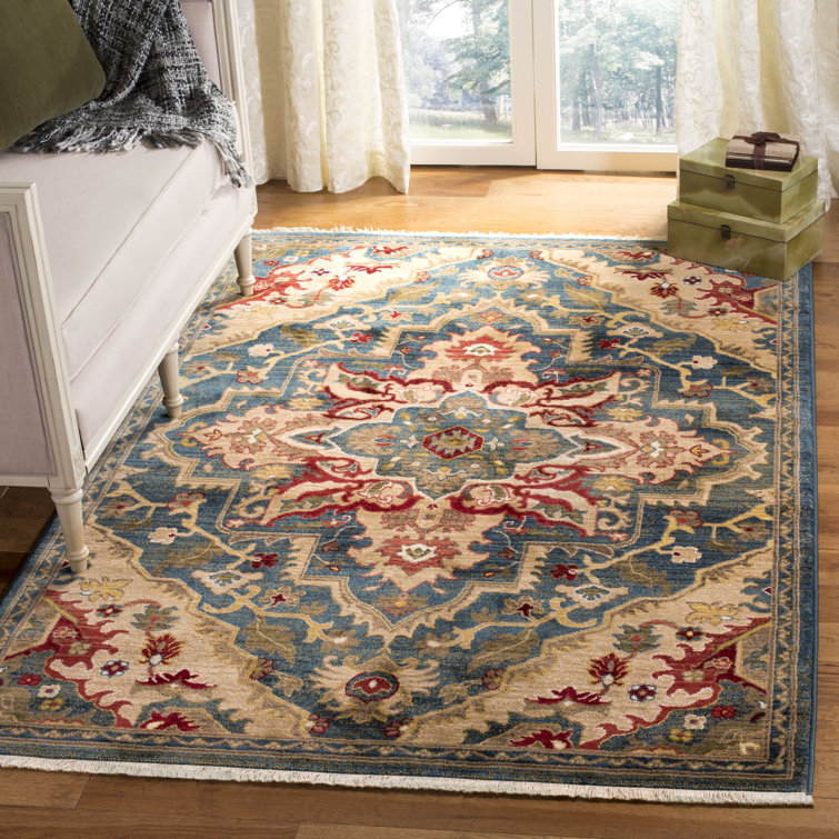 World Menagerie Kurtz Oriental Blue/Beige Area Rug & Reviews Wayfair